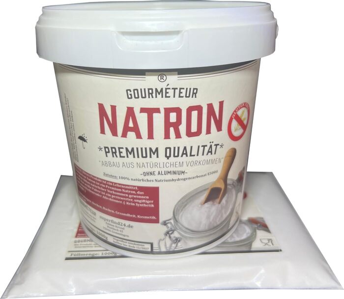 Entdecken Sie Gourmèteur Premium Natron - Ihr Alltagsbegleiter für zahlreiche Anwendungen. Gewonnen aus natürlichen Quellen und in Lebensmittelqualität abgefüllt, bietet unser Natriumhydrogencarbonat eine Fülle von Einsatzmöglichkeiten.
